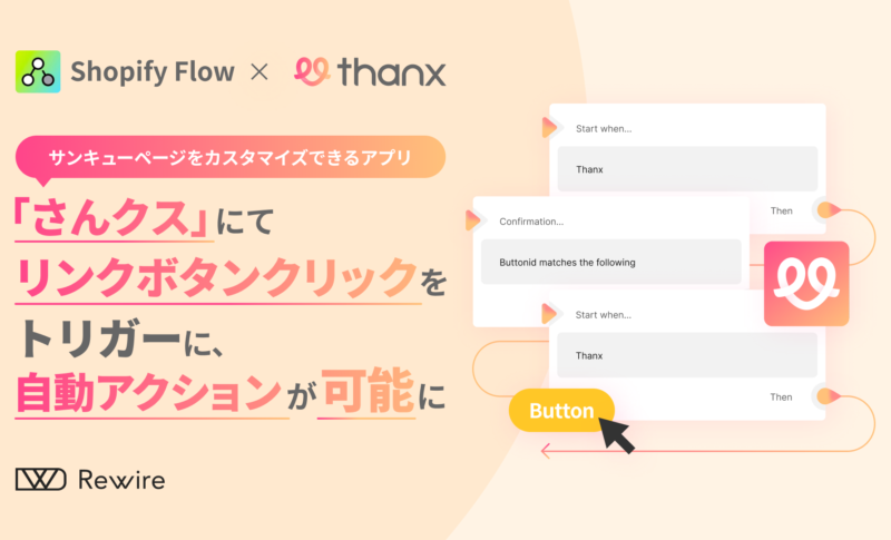 サンキューページカスタマイズアプリ「さんクス」にてリンクボタンクリックをトリガーに、自動アクションが可能に